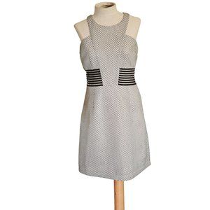 Revolve Storee Dress size‎ Large honeycomb print textured razor back white black